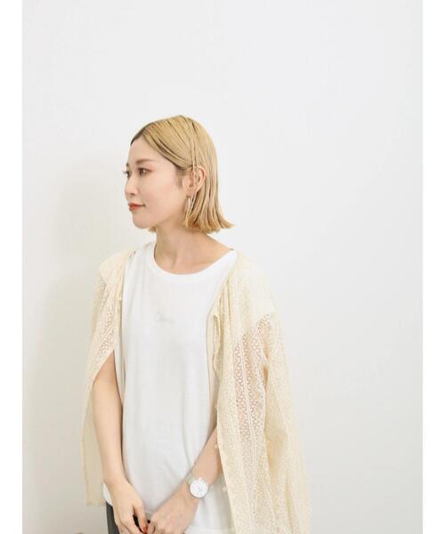 Samansa Mos2 blue(サマンサモスモスブルー)の「前後2wayレースブラウス(シャツ/ブラウス・レディース・オフホワイト/キナリ/チャコールグレー・F)」の18枚目の写真