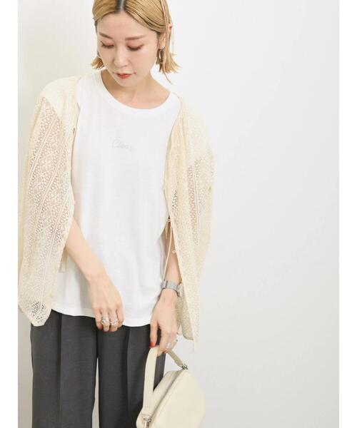 Samansa Mos2 blue(サマンサモスモスブルー)の「前後2wayレースブラウス(シャツ/ブラウス・レディース・オフホワイト/キナリ/チャコールグレー・F)」の20枚目の写真