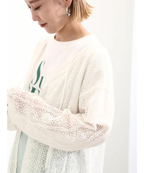 Samansa Mos2 blue(サマンサモスモスブルー)の「前後2wayレースブラウス(シャツ/ブラウス・レディース・オフホワイト/キナリ/チャコールグレー・F)」の21枚目の写真