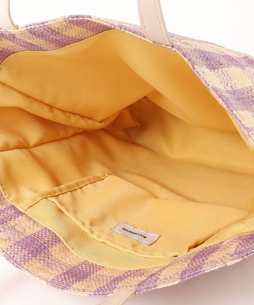 ACCOMMODE（アコモデ）の「ラフィアトートバッグ（トートバッグ・レディース・ベージュ/ラベンダー/イエロー/グリーン・FREE）」の13枚目の写真