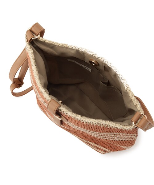 SHOO・LA・RUE（シューラルー）の「◆ボーダー雑材ショルダーバッグ（ショルダーバッグ・レディース・ブラック系2/オレンジ系その他4/キャメル・00）」の11枚目の写真