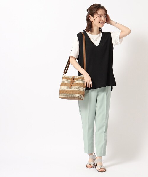 SHOO・LA・RUE（シューラルー）の「◆ボーダー雑材ショルダーバッグ（ショルダーバッグ・レディース・ブラック系2/オレンジ系その他4/キャメル・00）」の17枚目の写真