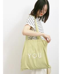 Samansa Mos2 blue | 【made in INDIA】セパレートロゴトート(ハンドバッグ)