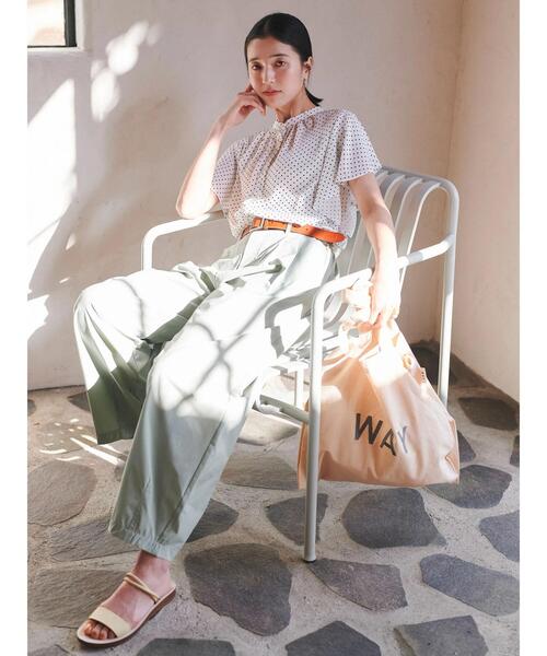 Samansa Mos2 blue（サマンサモスモスブルー）の「【made in INDIA】セパレートロゴトート（ハンドバッグ・レディース・オレンジ/ピンク/グリーン・F）」の14枚目の写真