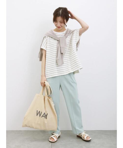 Samansa Mos2 blue（サマンサモスモスブルー）の「【made in INDIA】セパレートロゴトート（ハンドバッグ・レディース・オレンジ/ピンク/グリーン・F）」の18枚目の写真