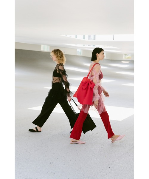 un/neu（アンノイ）の「BIGリボントート / A4サイズ、14インチPC収納可能 /（トートバッグ・レディース・ブラック/レッド/ネイビー・FREE）」の15枚目の写真