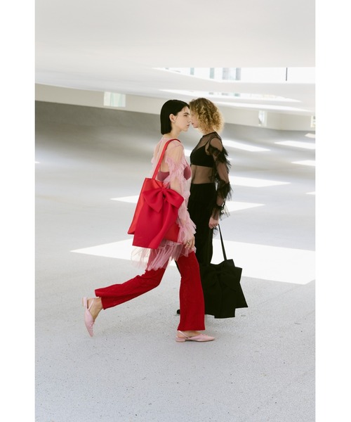 un/neu（アンノイ）の「BIGリボントート / A4サイズ、14インチPC収納可能 /（トートバッグ・レディース・ブラック/レッド/ネイビー・FREE）」の16枚目の写真