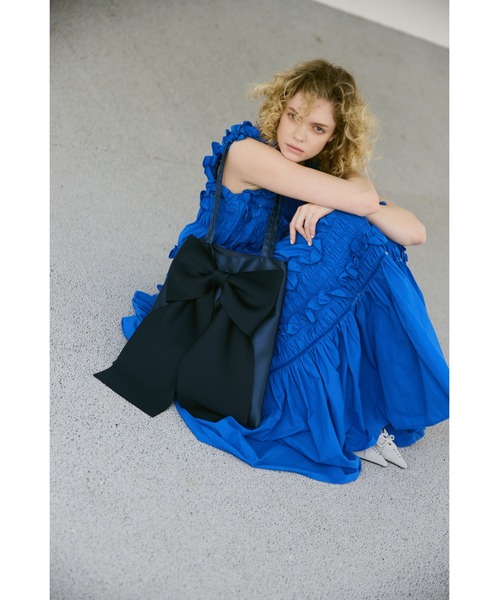 un/neu（アンノイ）の「BIGリボントート / A4サイズ、14インチPC収納可能 /（トートバッグ・レディース・ブラック/レッド/ネイビー・FREE）」の20枚目の写真