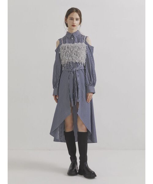 dazzlin（ダズリン）の「フェザーライクビスチェ（キャミソール・レディース・オレンジ/ブルー/ピンク/オフホワイト・FREE）」の6枚目の写真