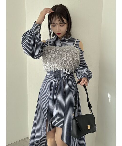 dazzlin（ダズリン）の「フェザーライクビスチェ（キャミソール・レディース・オレンジ/ブルー/ピンク/オフホワイト・FREE）」の10枚目の写真