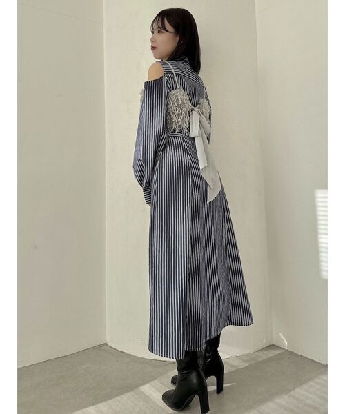 dazzlin（ダズリン）の「フェザーライクビスチェ（キャミソール・レディース・オレンジ/ブルー/ピンク/オフホワイト・FREE）」の13枚目の写真