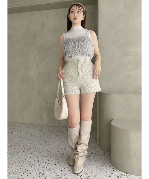 dazzlin（ダズリン）の「フェザーライクビスチェ（キャミソール・レディース・オレンジ/ブルー/ピンク/オフホワイト・FREE）」の17枚目の写真