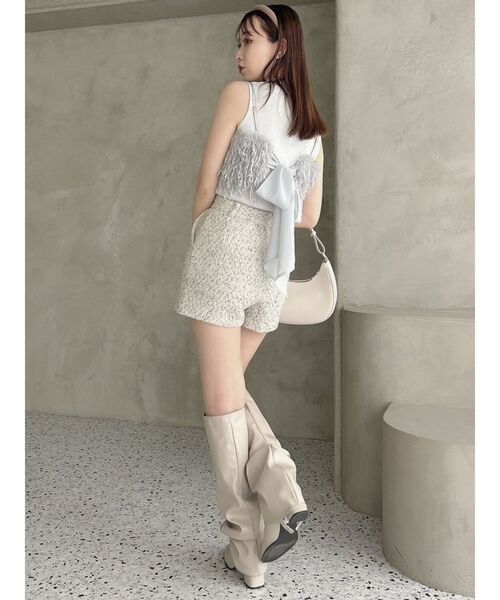 dazzlin（ダズリン）の「フェザーライクビスチェ（キャミソール・レディース・オレンジ/ブルー/ピンク/オフホワイト・FREE）」の18枚目の写真