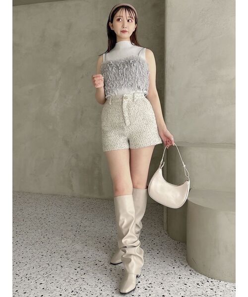 dazzlin（ダズリン）の「フェザーライクビスチェ（キャミソール・レディース・オレンジ/ブルー/ピンク/オフホワイト・FREE）」の19枚目の写真