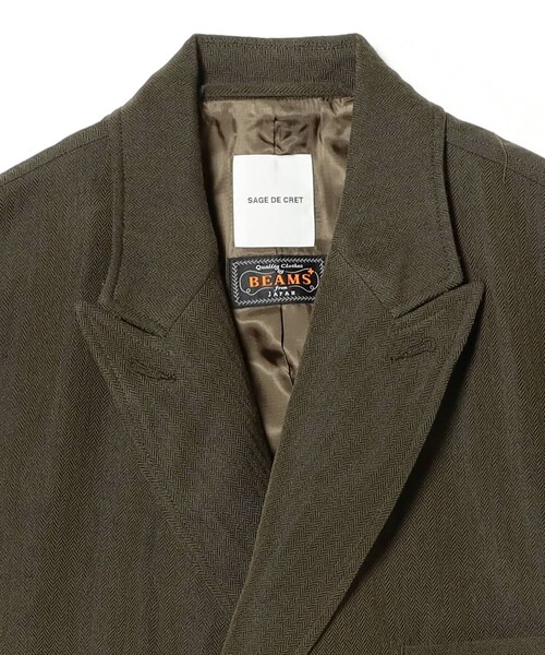 sage de cret（サージュデクレ）の「【別注】sage de cret / 6 Button Double Breasted Jacket Herringbone（テーラードジャケット・メンズ・オリーブ・LARGE/MEDIUM/SMALL）」の3枚目の写真