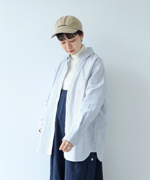 PAR ICI（パーリッシィ）の「ヴィンテージオックス ラグランシャツ（シャツ/ブラウス・レディース・ネイビー/グリーン/アイボリー・FREE）」の6枚目の写真