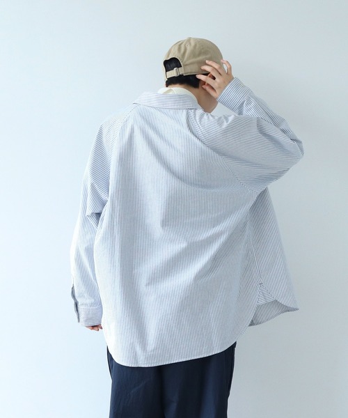 PAR ICI（パーリッシィ）の「ヴィンテージオックス ラグランシャツ（シャツ/ブラウス・レディース・ネイビー/グリーン/アイボリー・FREE）」の8枚目の写真