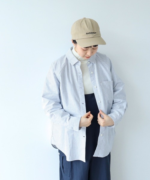 PAR ICI（パーリッシィ）の「ヴィンテージオックス ラグランシャツ（シャツ/ブラウス・レディース・ネイビー/グリーン/アイボリー・FREE）」の5枚目の写真