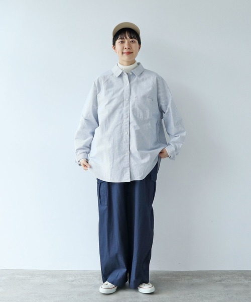 PAR ICI（パーリッシィ）の「ヴィンテージオックス ラグランシャツ（シャツ/ブラウス・レディース・ネイビー/グリーン/アイボリー・FREE）」の16枚目の写真