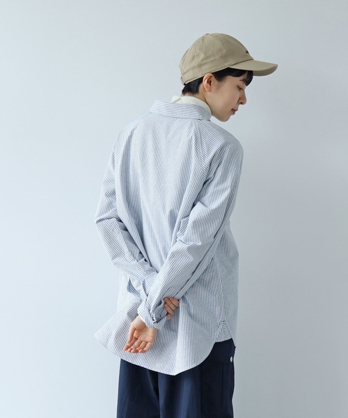 PAR ICI（パーリッシィ）の「ヴィンテージオックス ラグランシャツ（シャツ/ブラウス・レディース・ネイビー/グリーン/アイボリー・FREE）」の9枚目の写真