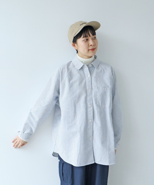 PAR ICI（パーリッシィ）の「ヴィンテージオックス ラグランシャツ（シャツ/ブラウス・レディース・ネイビー/グリーン/アイボリー・FREE）」の14枚目の写真