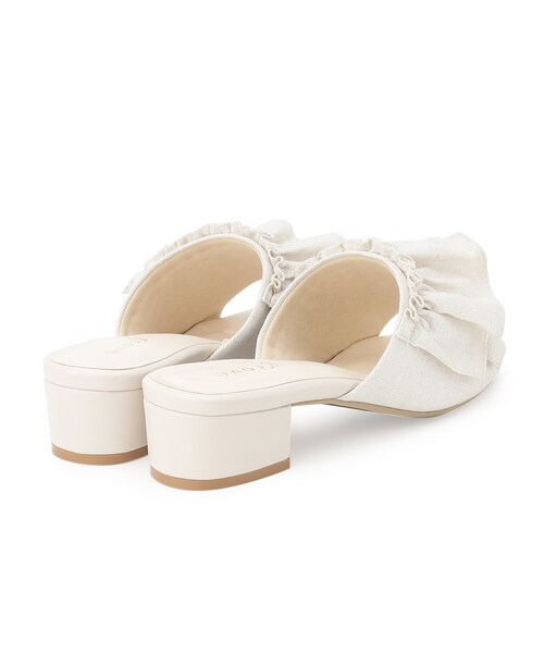 grove（グローブ）の「◆【雑誌掲載】フリルミュール（サンダル・レディース・アイボリー系/ワイン系9/ブラウン系その他/ブラック・S/M/L）」の7枚目の写真