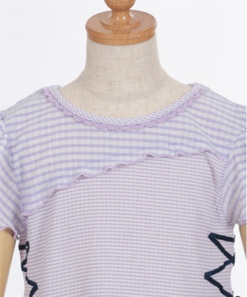 axes femme kids（アクシーズファムキッズ）の「チェック柄カットワンピース（ワンピース・キッズ・パープル/ブラック・MEDIUM/LARGE/X-LARGE）」の11枚目の写真