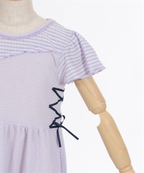 axes femme kids（アクシーズファムキッズ）の「チェック柄カットワンピース（ワンピース・キッズ・パープル/ブラック・MEDIUM/LARGE/X-LARGE）」の15枚目の写真