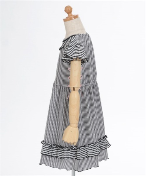 axes femme kids（アクシーズファムキッズ）の「チェック柄カットワンピース（ワンピース・キッズ・パープル/ブラック・MEDIUM/LARGE/X-LARGE）」の17枚目の写真