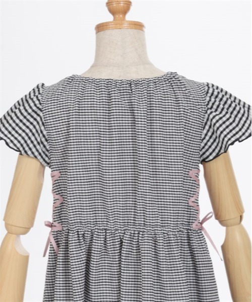 axes femme kids（アクシーズファムキッズ）の「チェック柄カットワンピース（ワンピース・キッズ・パープル/ブラック・MEDIUM/LARGE/X-LARGE）」の22枚目の写真