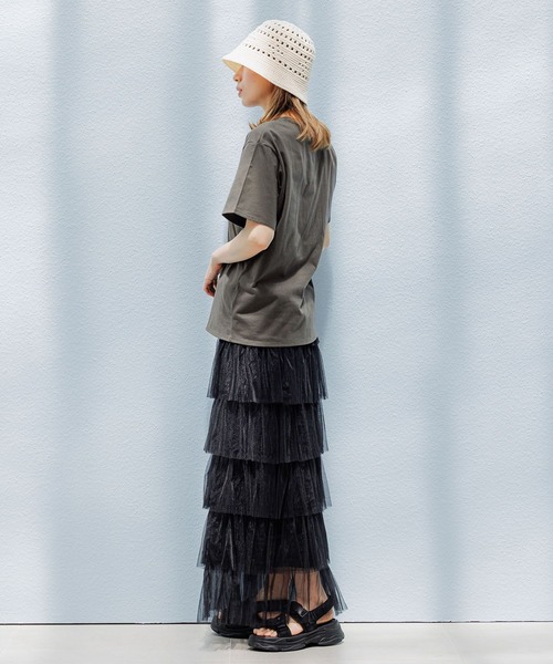 LAKOLE（ラコレ）の「アソートアートフォトTEE / 125542（Tシャツ/カットソー・レディース・チャコール/オフホワイト・SMALL/MEDIUM）」の8枚目の写真