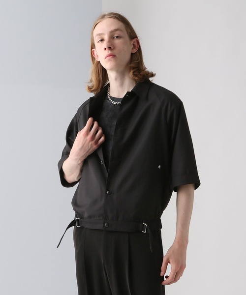 HARE(ハレ)の「ショートリブシャツブルゾン(HARE)(シャツ/ブラウス・メンズ・ブラック/パープル/グレー・SMALL/MEDIUM)」の12枚目の写真