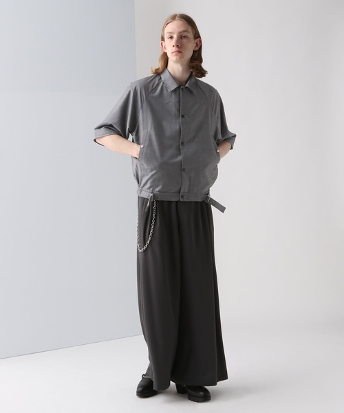 HARE(ハレ)の「ショートリブシャツブルゾン(HARE)(シャツ/ブラウス・メンズ・ブラック/パープル/グレー・SMALL/MEDIUM)」の10枚目の写真