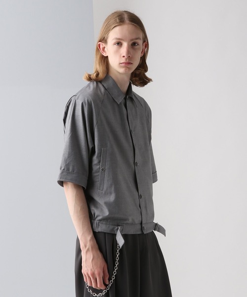 HARE(ハレ)の「ショートリブシャツブルゾン(HARE)(シャツ/ブラウス・メンズ・ブラック/パープル/グレー・SMALL/MEDIUM)」の9枚目の写真