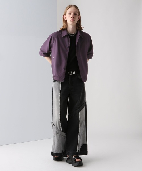 HARE(ハレ)の「ショートリブシャツブルゾン(HARE)(シャツ/ブラウス・メンズ・ブラック/パープル/グレー・SMALL/MEDIUM)」の8枚目の写真