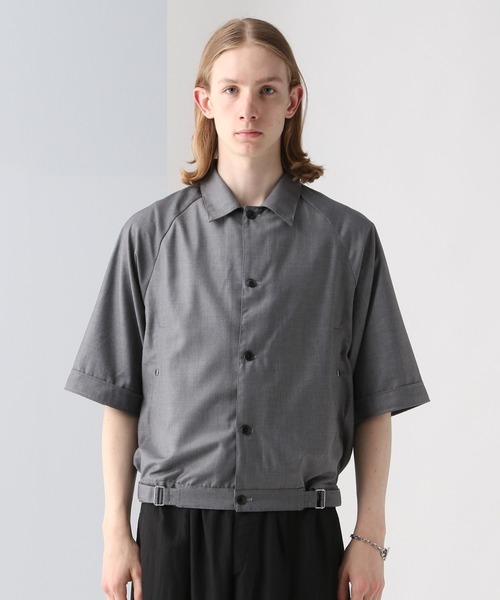 HARE(ハレ)の「ショートリブシャツブルゾン(HARE)(シャツ/ブラウス・メンズ・ブラック/パープル/グレー・SMALL/MEDIUM)」の6枚目の写真