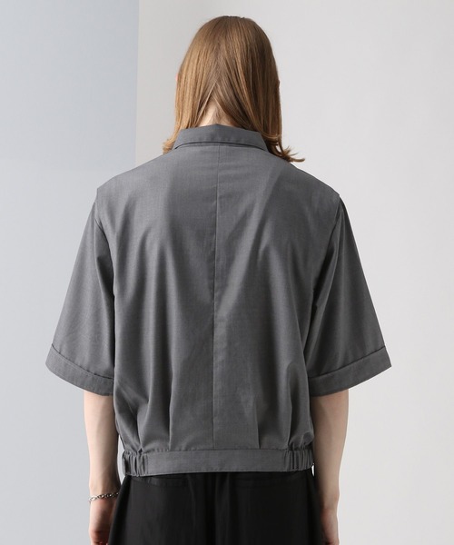 HARE(ハレ)の「ショートリブシャツブルゾン(HARE)(シャツ/ブラウス・メンズ・ブラック/パープル/グレー・SMALL/MEDIUM)」の4枚目の写真