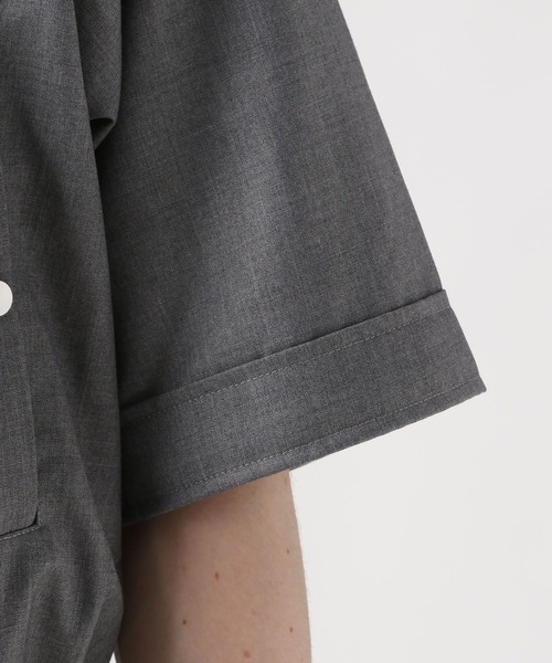 HARE(ハレ)の「ショートリブシャツブルゾン(HARE)(シャツ/ブラウス・メンズ・ブラック/パープル/グレー・SMALL/MEDIUM)」の20枚目の写真