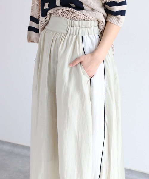 cepo（セポ）の「シアーサイドラインスカート＜セットアップ可能＞（スカート・レディース・ブラック/オフホワイト・M）」の16枚目の写真