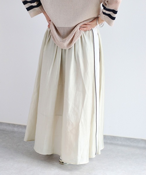 cepo（セポ）の「シアーサイドラインスカート＜セットアップ可能＞（スカート・レディース・ブラック/オフホワイト・M）」の15枚目の写真