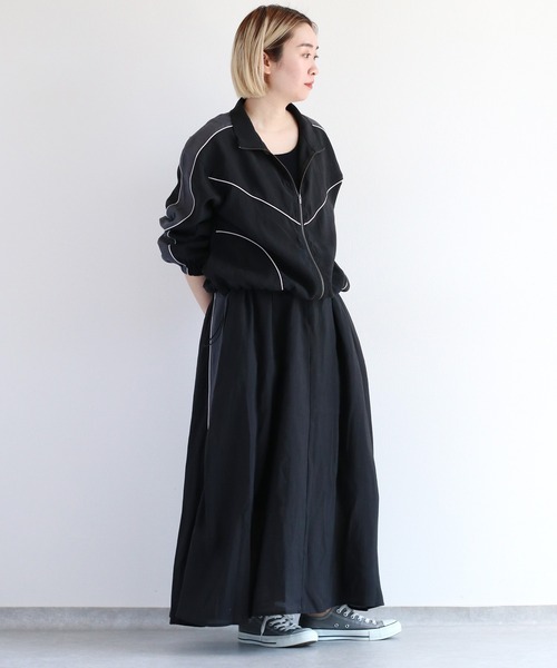 cepo（セポ）の「シアーサイドラインスカート＜セットアップ可能＞（スカート・レディース・ブラック/オフホワイト・M）」の12枚目の写真