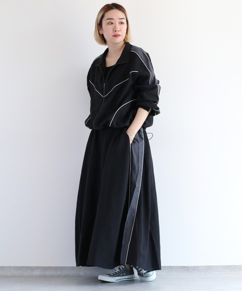 cepo（セポ）の「シアーサイドラインスカート＜セットアップ可能＞（スカート・レディース・ブラック/オフホワイト・M）」の13枚目の写真