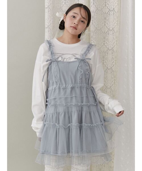 merry jenny(メリージェニー)の「tulip long tee(Tシャツ/カットソー・レディース・オフホワイト/ブラウン/レッド・FREE)」の15枚目の写真