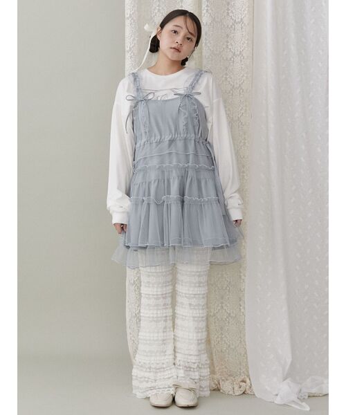 merry jenny(メリージェニー)の「tulip long tee(Tシャツ/カットソー・レディース・オフホワイト/ブラウン/レッド・FREE)」の14枚目の写真