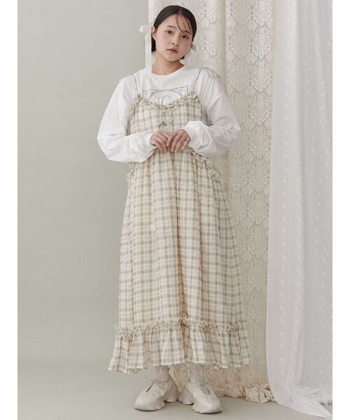 merry jenny(メリージェニー)の「tulip long tee(Tシャツ/カットソー・レディース・オフホワイト/ブラウン/レッド・FREE)」の12枚目の写真