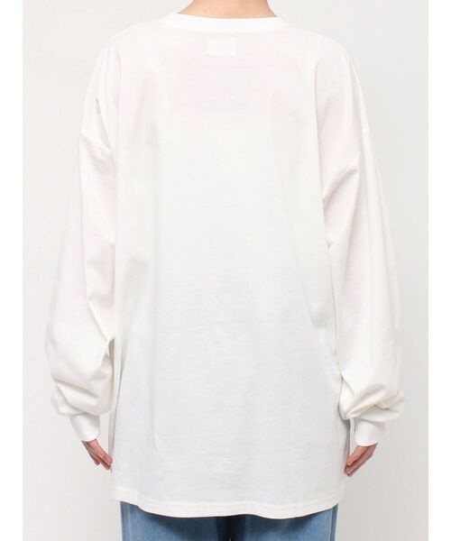 merry jenny(メリージェニー)の「tulip long tee(Tシャツ/カットソー・レディース・オフホワイト/ブラウン/レッド・FREE)」の8枚目の写真