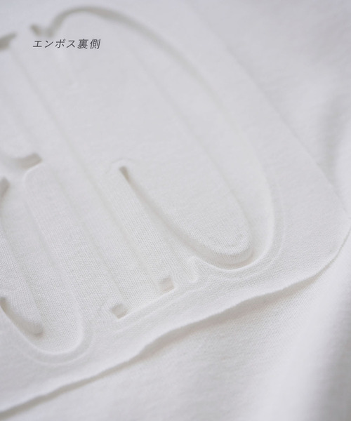 e-zakkamania stores(イーザッカマニアストアーズ)の「エンボスロゴ Tシャツ(Tシャツ/カットソー・レディース・ブルーグレー/オフホワイト・M)」の12枚目の写真