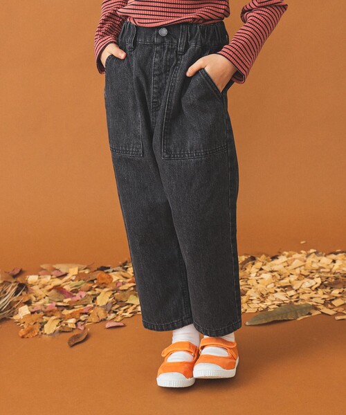 B:MING by BEAMS(ビーミングバイビームス)の「B:MING by BEAMS / デニム ベイカーパンツ(110~140cm)(デニムパンツ・キッズ・インディゴブルー/ブラック・100/110/120/130/140)」の3枚目の写真