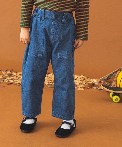 B:MING by BEAMS(ビーミングバイビームス)の「B:MING by BEAMS / デニム ベイカーパンツ(110~140cm)(デニムパンツ・キッズ・インディゴブルー/ブラック・100/110/120/130/140)」の5枚目の写真