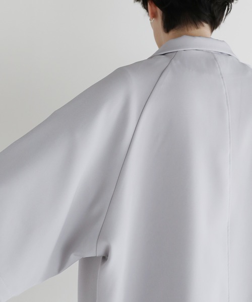 LILL(リル)の「ルーズシルエットドレープリラクシングハーフスリーブダブルテーラードジャケット(テーラードジャケット・メンズ・ブラック/グレー・XL/L/M/S)」の18枚目の写真